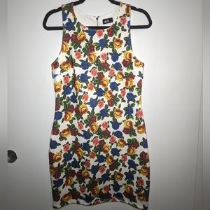 Dotti bodycon dress white floral (medium)